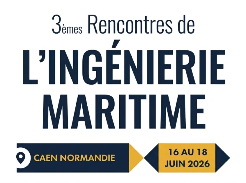 3èmes rencontres de l'ingénierie maritime, 16-18 juin 2026, Caen