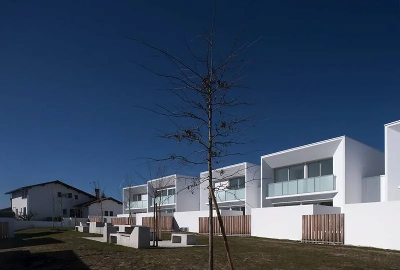 Le cœur d’îlot et les maisons de l’îlot Truillet avec leur jardin minéral protégé.