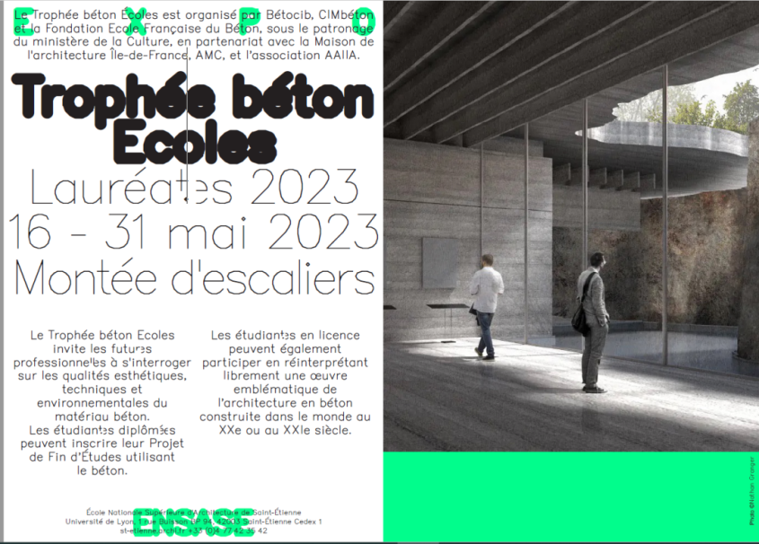 Affiche de l'Expo Lauréats TB 2023 à l'ENSA de St-Etienne