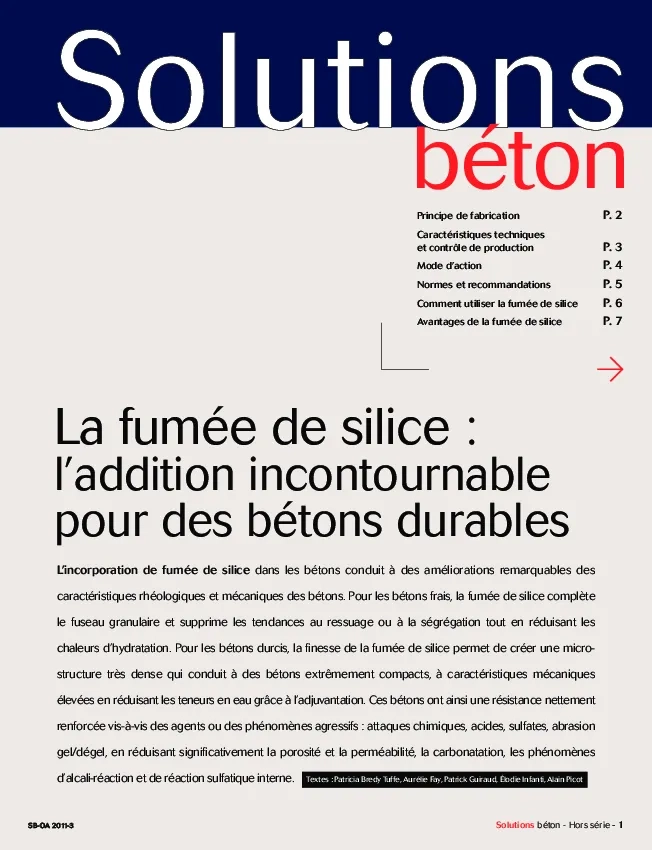 La fumée de silice : l’addition incontournable pour des bétons durables