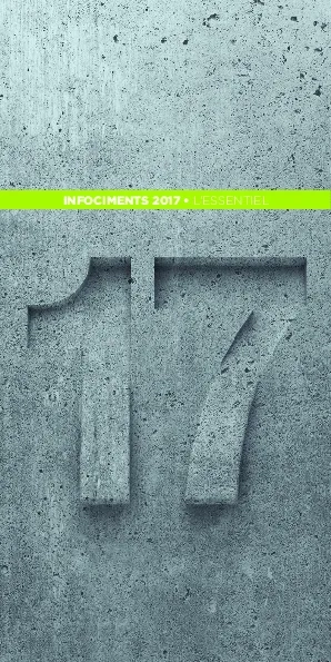 Infociments 2017 - L'essentiel