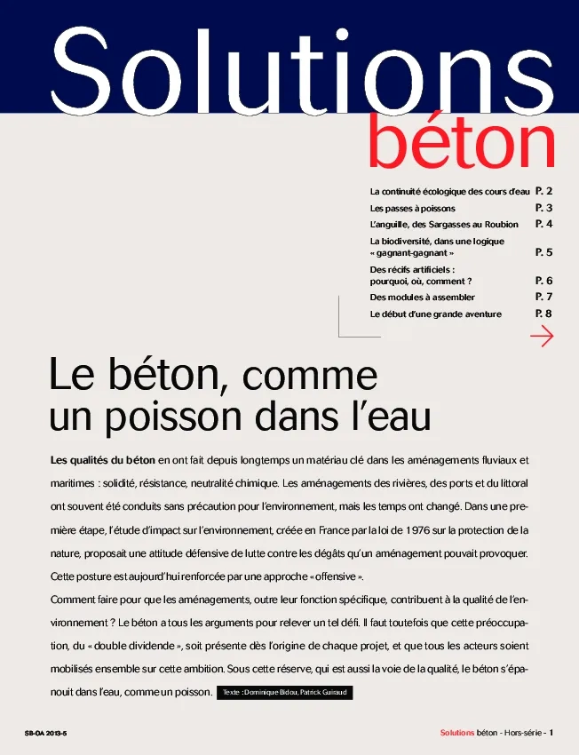  Le béton, comme un poisson dans l’eau
