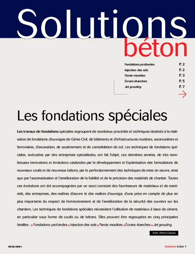 Les fondations spéciales