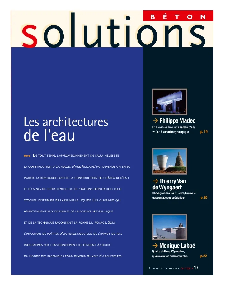 SB N°120. Les architectures de l'eau.