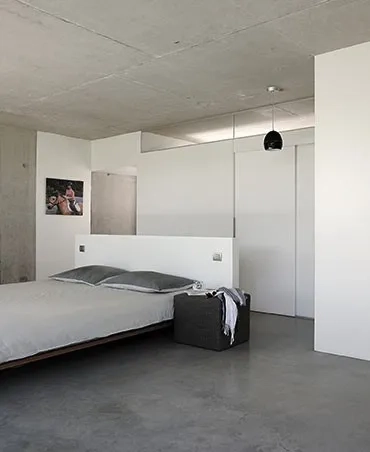 Vue d’une chambre. Vue d’une chambre.