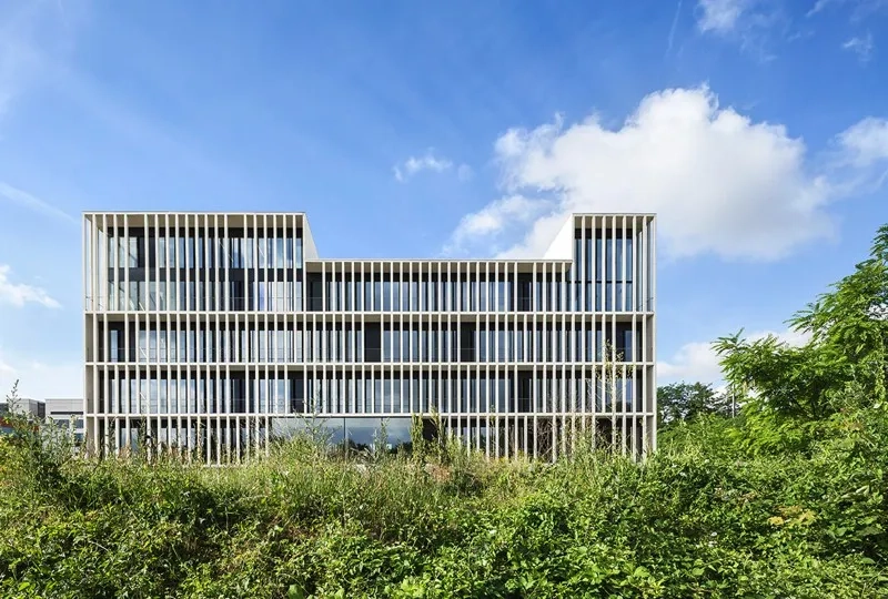 Une pergola accessible double la façade nord. Une pergola accessible double la façade nord.
