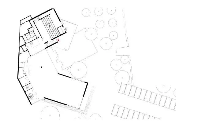 Plan de rez-de-chaussée bas 1. Parc 2. Espace scénique 3. Gradins 4. Entrée 5. Espace multimédia 6. Atelier 7. Banque d’accueil 8. Réserve 9. Bureaux 10. Espace de consultation Plan de rez-de-chaussée bas: 1. Parc 2. Espace scénique 3. Gradins 4. Entrée 5. Espace multimédia 6. Atelier 7. Banque d’accueil 8. Réserve 9. Bureaux 10. Espace de consultation