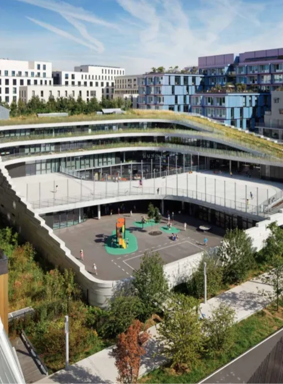 Groupe scolaire (18 classes & gymnase) à Boulogne-Billancourt, France. Chartier Dalix Architectes Groupe scolaire (18 classes & gymnase) à Boulogne-Billancourt, France. Chartier Dalix Architectes