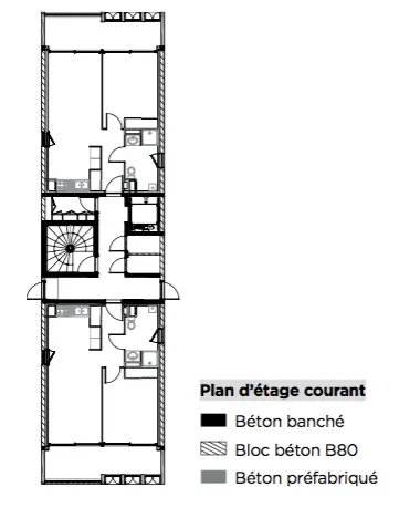 Plan d’étage courant Plan d’étage courant