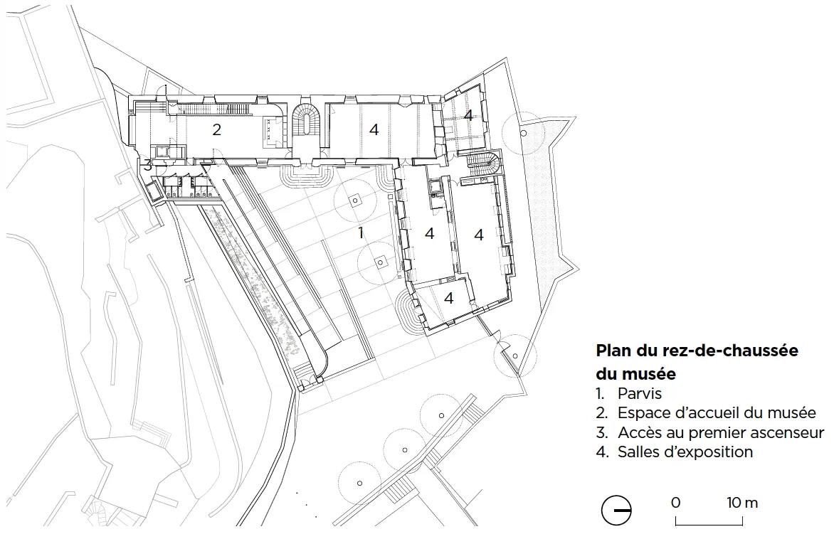 Plan du rez-de-chaussée du musée