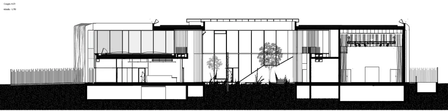 Coupe sur le Patio