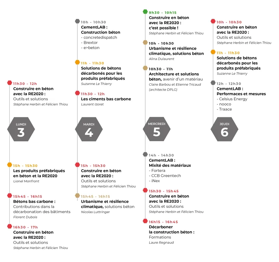 RV SFIC/CIMbéton/CementLAB du 03 au 06 octobre à BATIMAT 2022 Programme Batimat 2022