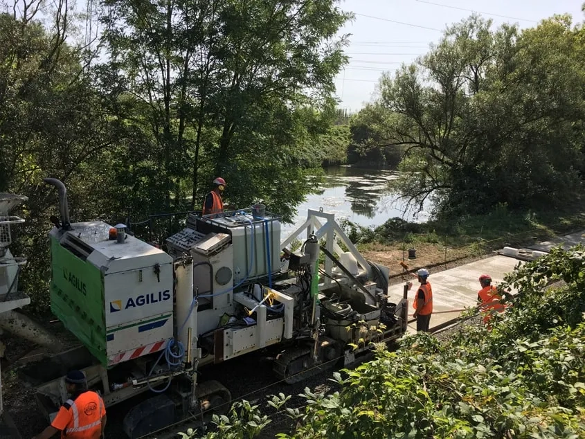 Le nouveau tronçon de la promenade cyclable Fil bleu des Berges de l’Orne en cours de réalisation. Le nouveau tronçon de la promenade cyclable Fil bleu des Berges de l’Orne en cours de réalisation.
