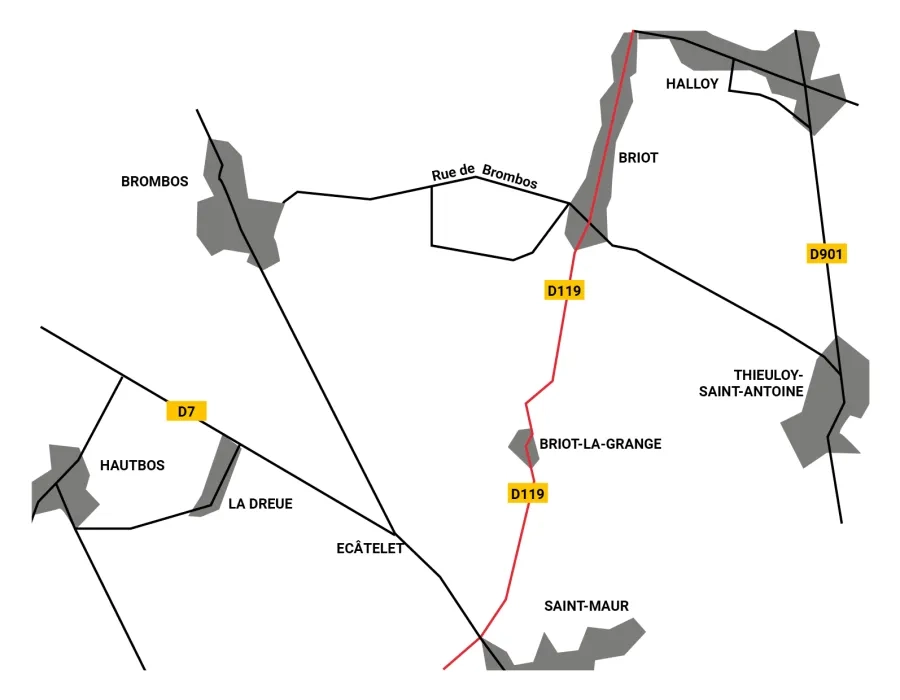 Figure 1. Plan de situation de la RD119.