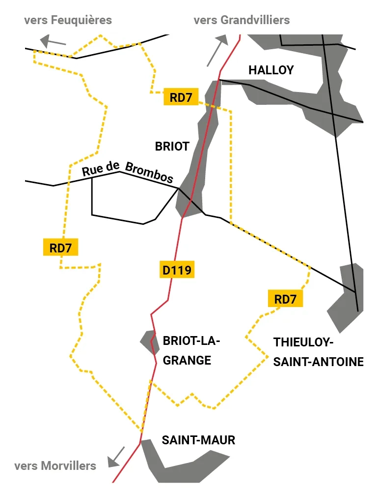 Figure 5. Itinéraire de contournement mis en place durant la période des travaux.