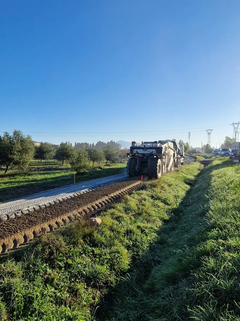 La voie verte Via Venaissia sur le tronçon entre Jonquières et Orange. (© Bruno Montagnini_Ecostab)