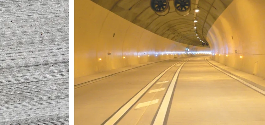 Tunnel en béton.
