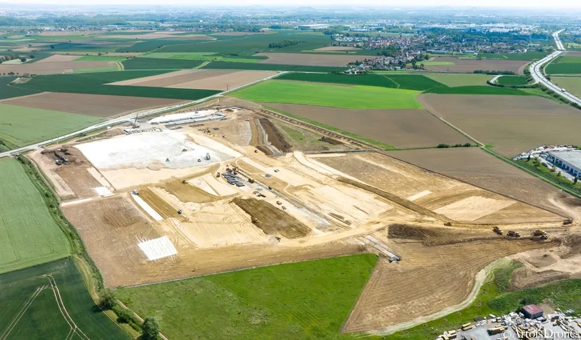 Vue générale du chantier de terrassement. (©Colas)