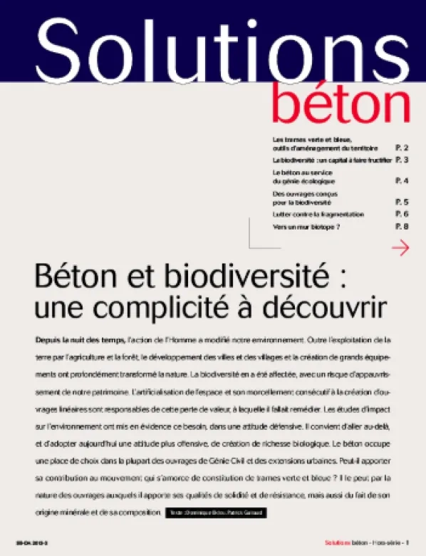 Béton et biodiversité, une complicité à découvrir