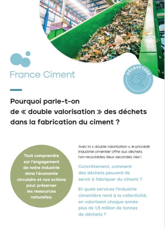 Couverture du feuillet Double Valorisation en cimenterie