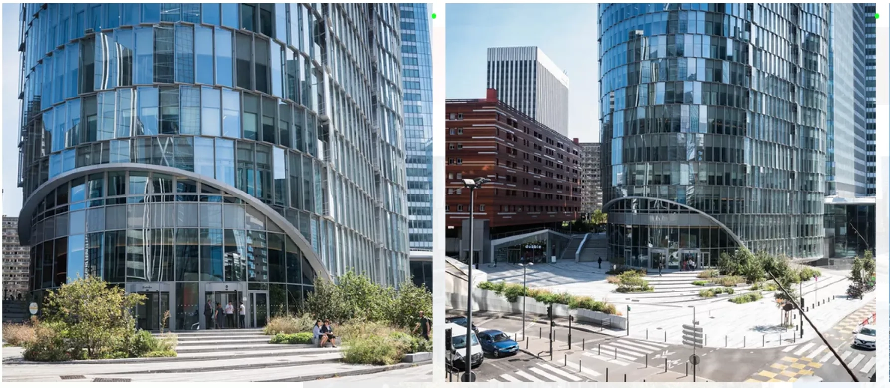 Vue nouvelle Tour Alto de la place Zaha Hadid à Courbevoie (c) Paris-la-Défense.com