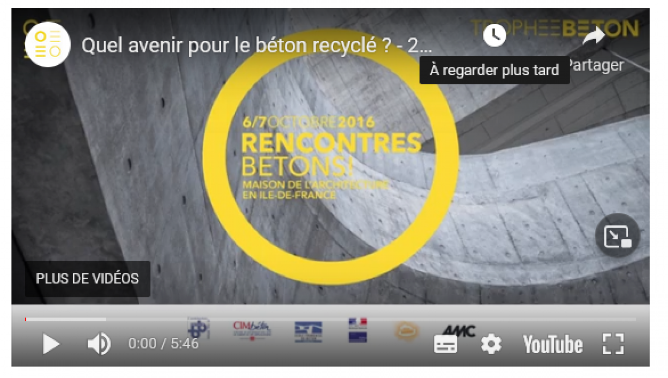 Ill Vidéo Table Ronde Recyclage Béton - premiere page