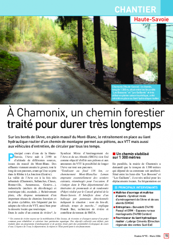 À Chamonix, un chemin forestier traité pour durer