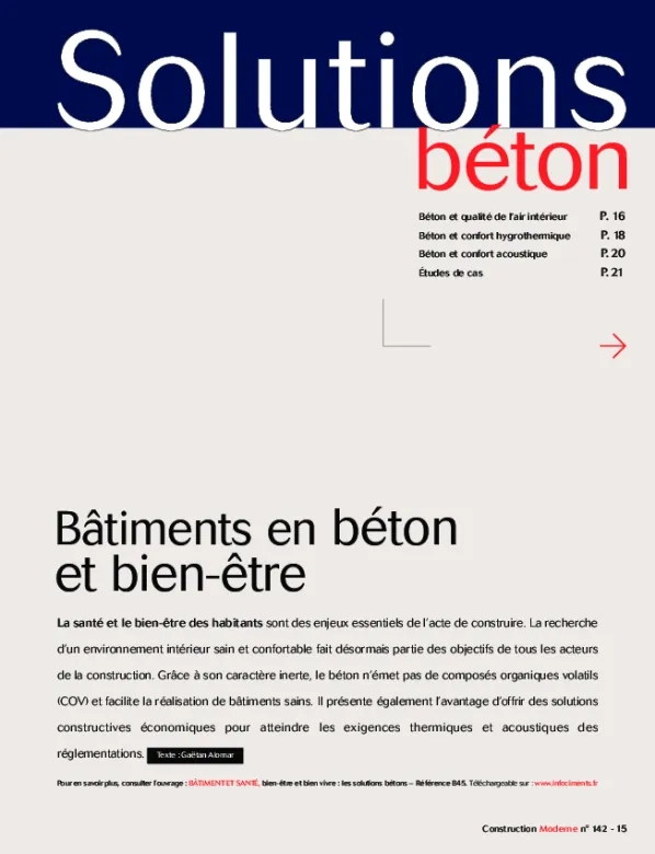 Bâtiment en béton et bien être